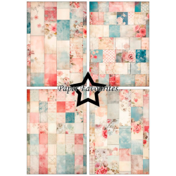 Paper Favourites - Blok A5 - Old Patchwork - Gammelt sytj