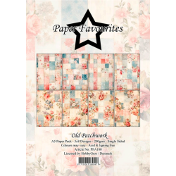 Paper Favourites - Blok A5 - Old Patchwork - Gammelt sytj