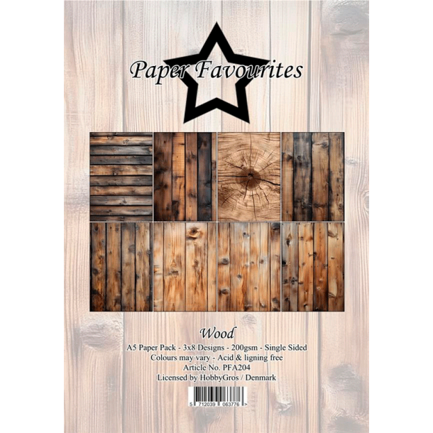 Paper Favourites - Blok A5 - Wood / Tr