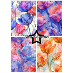 Paper Favourites - Blok A5 - Alcohol Ink - Tulip / Tulipaner