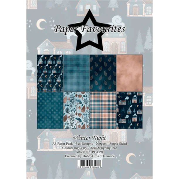 Paper Favourites - Blok A5 - Winter Night / Vinternat