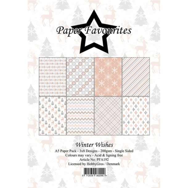 Paper Favourites - Blok A5 - Winter Wishes / Vinternsker