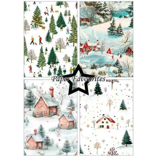 Paper Favourites - Blok A5 - Winter Scene / Vinterscener