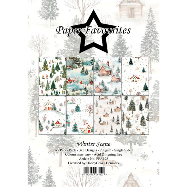 Paper Favourites - Blok A5 - Winter Screne / Vinterscener