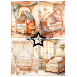 Paper Favourites - Blok A6 - Vintage Baby Room / Babyvrelse 