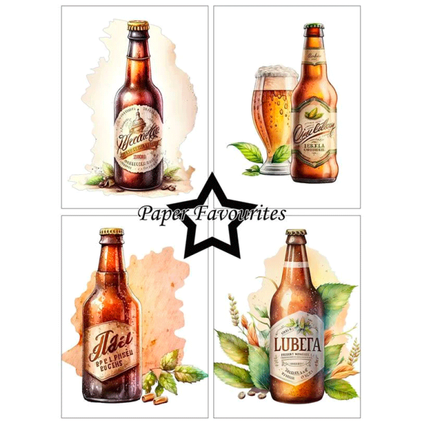 Paper Favourites - Blok A6 - Bottle of Beer / lflaske