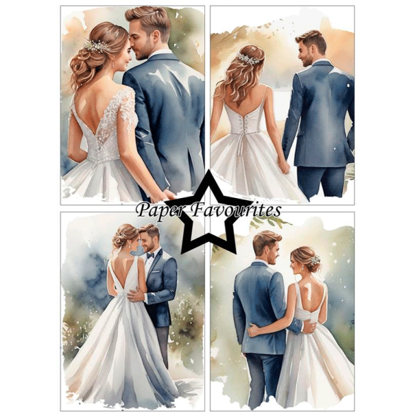 Paper Favourites - Blok A6 - Bride & Groom / Brud og brudgom
