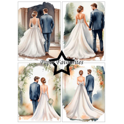 Paper Favourites - Blok A6 - Bride & Groom / Brud og brudgom