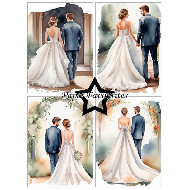Paper Favourites - Blok A6 - Bride & Groom / Brud og brudgom