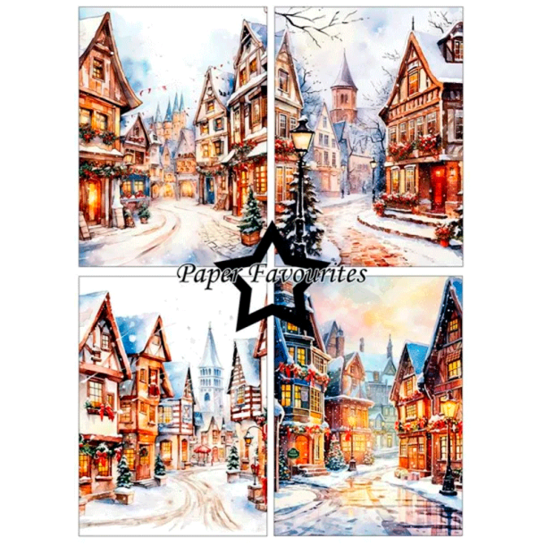 Paper Favourites - Blok A6 - Christmas Main Street / Jule hovedgade