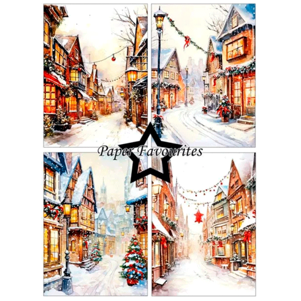 Paper Favourites - Blok A6 - Christmas Main Street / Jule hovedgade
