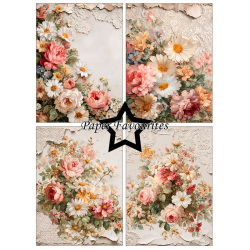 Paper Favourites - Blok A6 - Vintage Flowers / Gammeldags Blomster
