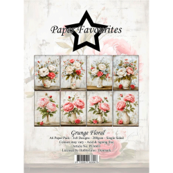 Paper Favourites - Blok A6 - Grunge Floral / Grunge blomster