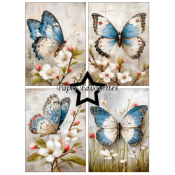 Paper Favourites - Blok A6 - Grunge Butterflies / Grunge sommerfugle