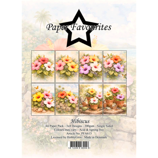 Paper Favourites - Blok A6 - Hibiscus