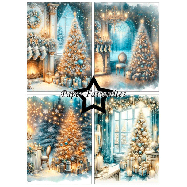 Paper Favourites - Blok A6 - Christmas Trees / Juletrer