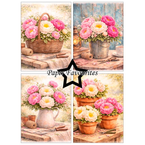 Paper Favourites - Blok A6 - Peony / P�oner