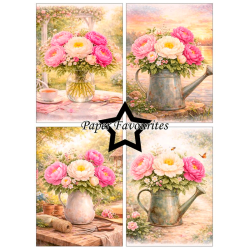 Paper Favourites - Blok A6 - Peony / P�oner