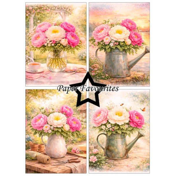 Paper Favourites - Blok A6 - Peony / P�oner