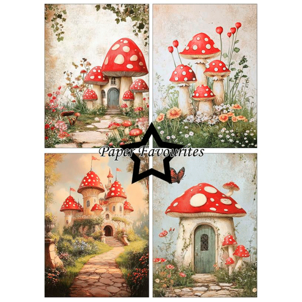 Paper Favourites - Blok A6 - Rustic Mushrooms / Rustiske svampe