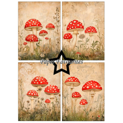 Paper Favourites - Blok A6 - Rustic Mushrooms / Rustiske svampe