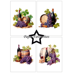 Paper Favourites - Blok A6 - Wine Bottles / Vinflasker