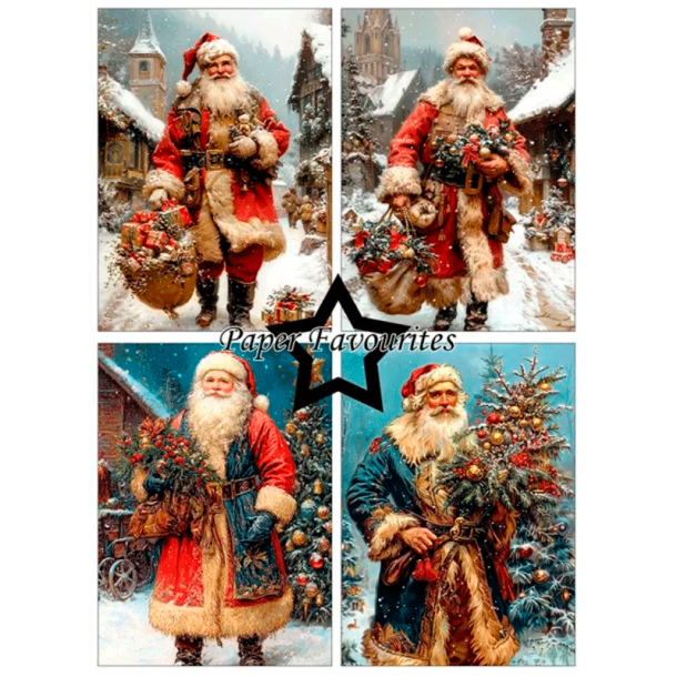 Paper Favourites - Blok A6 - Vintage Santa / Gammeldags julemand