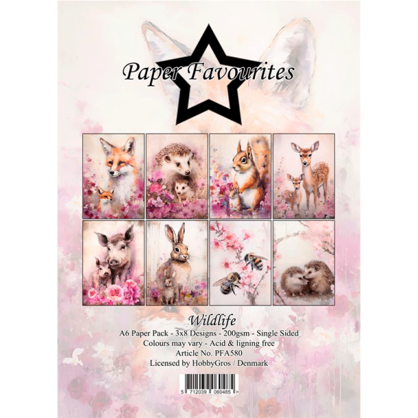 Paper Favourites - Blok A6 - Wildlife / Vilde dyr