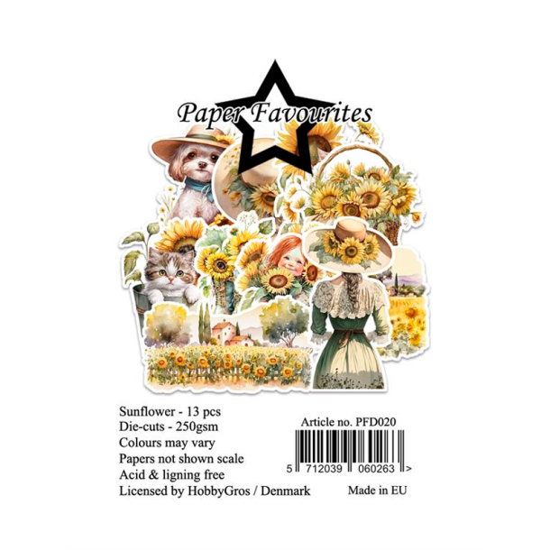Paper Favourites - Die-Cuts - Sunflower / Solsikker