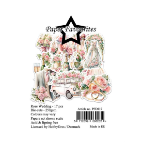 Paper Favourites - Die-Cuts - Rose Wedding / Rosa bryllup