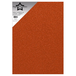 Paper Favourites - Glitter Karton - 250gr. - A4 - Brass/Copper
