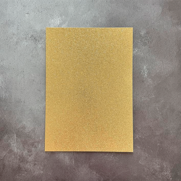 Paper Favourites - Glitter Karton - 250gr. - A4 - Pale Gold