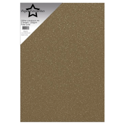 Paper Favourites - Glitter Karton - 250gr. - A4 - Pale Gold