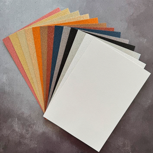 Paper Favourites - Glitter Karton - 250gr. - A4 - Rose Gold