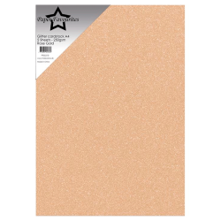 Paper Favourites - Glitter Karton - 250gr. - A4 - Rose Gold