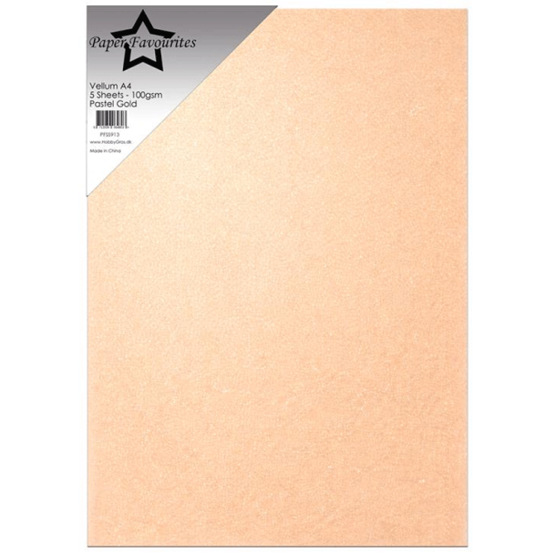 Paper Favourites - Vellum - 100g - A4 - Pastel Gold
