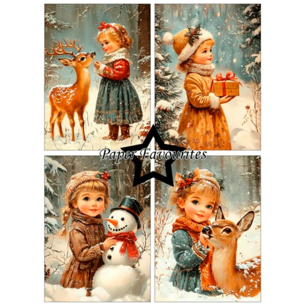 Paper Favourites - Blok A6 - Vintage Winter / Gammeldags vinter