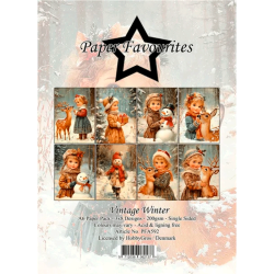 Paper Favourites - Blok A6 - Vintage Winter / Gammeldags vinter