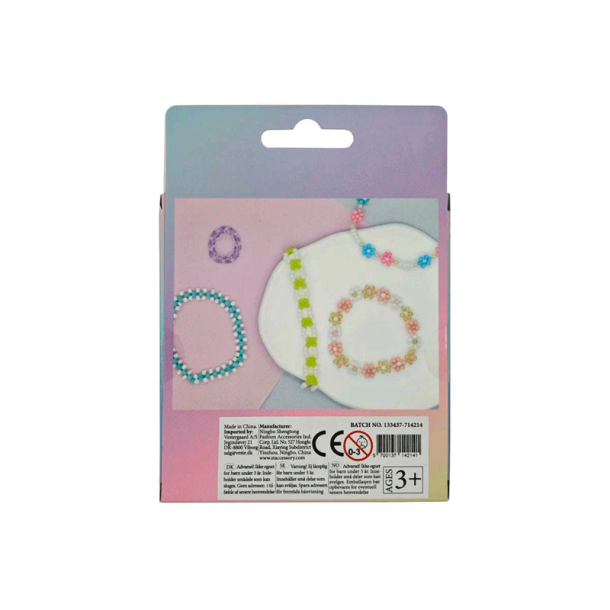 Pearl n Fun - Glasperlemix - Mat pastel + elastik