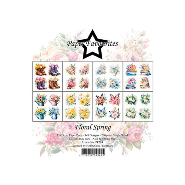Paper Favourites - Blok 6" - Floral Spring / Blomster forr