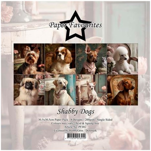 Paper Favourites - Blok 12" - Shabby Dogs