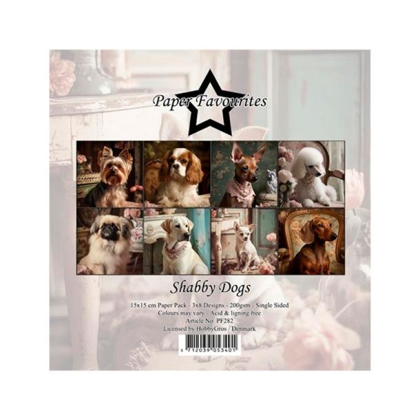 Paper Favourites - Blok 6" - Shabby Dogs / Hunde