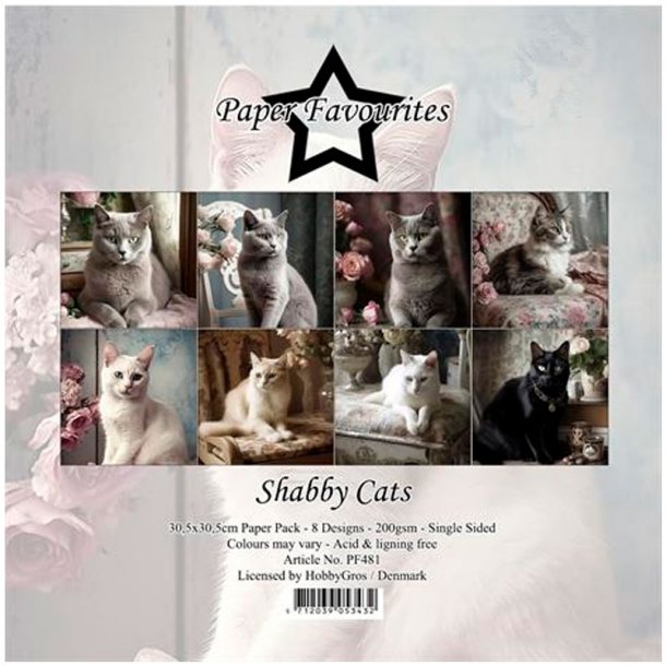 Paper Favourites - Blok 12" - Shabby Cats