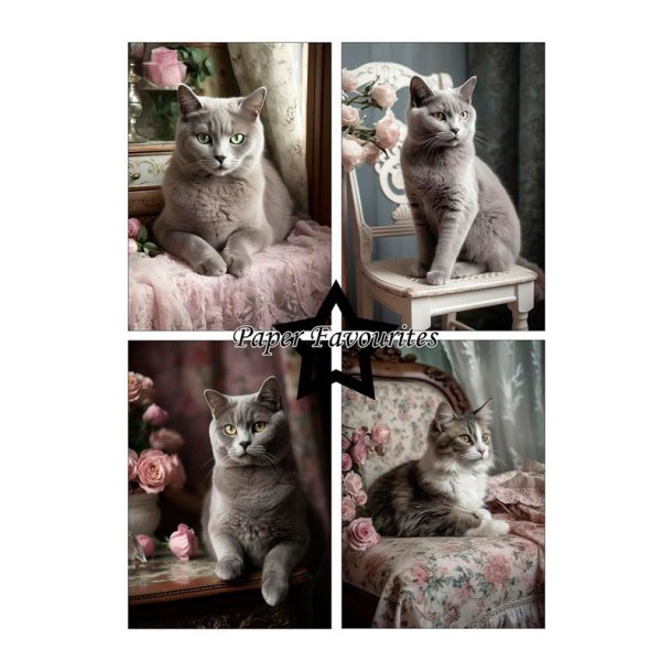 Paper Favourites - Blok A5 - Shabby Cats