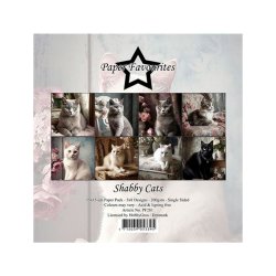 Paper Favourites - Blok 6" - Shabby Cats / Katte