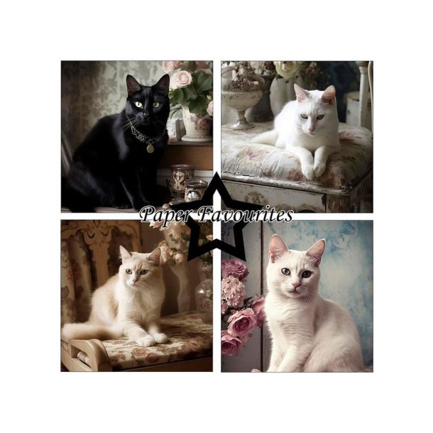 Paper Favourites - Blok 6" - Shabby Cats / Katte
