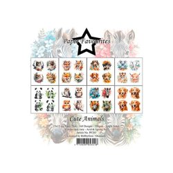 Paper Favourites - Blok 6" - Cute Animals / Nuttede dyr