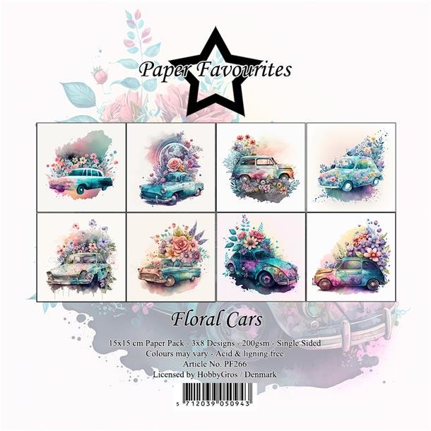 Paper Favourites - Blok 6" - Floral Cars