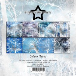 Paper Favourites - Blok 6" - Silver Trees