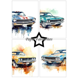 Paper Favourites - Blok A5 - Muscle Cars / Muskelbiler